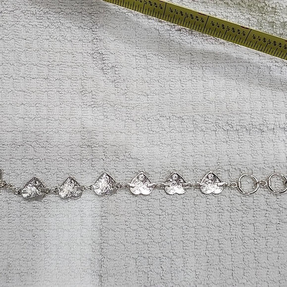 Silver Heart with gold trim bracelet - Picture 4 of 4